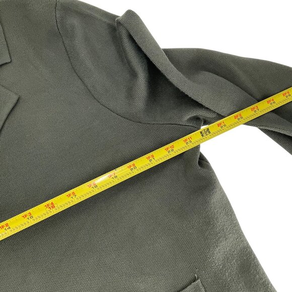 Kancy Kole Womens Olive Green Knit Blazer Cardigan Pockets Button Cuffs Size 2XL - Picture 6 of 8